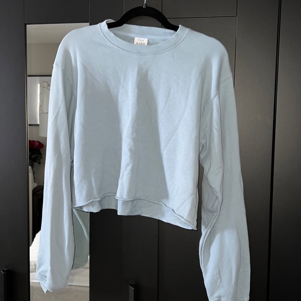 Cropped pullover sweater
